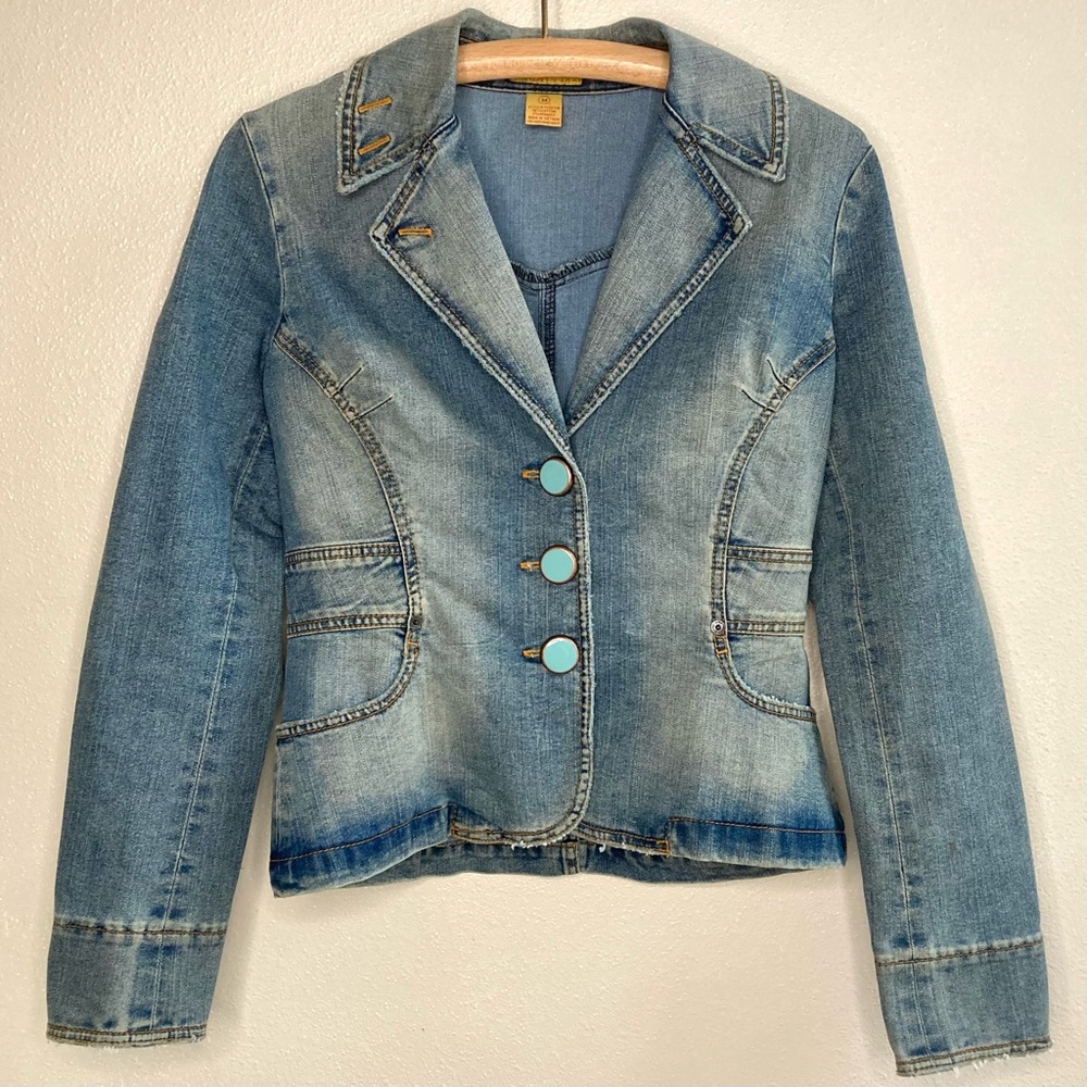 Nine DMBM Faded Denim Jean Jacket Woman's Size Medium